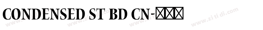 Condensed ST Bd Cn字体转换 Condensed ST Bd Cn字体转换